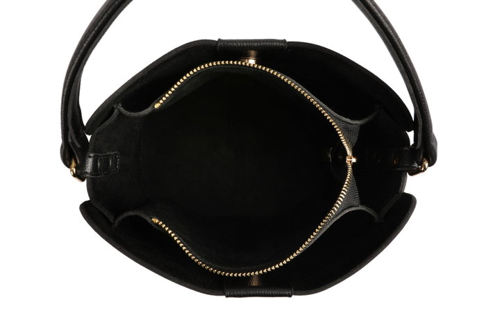 Lucky Bees Bolso de mano 328 v2, Piel de polivinilo, Negro y Gris